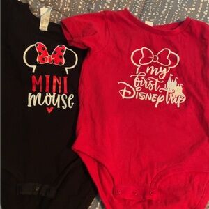 Disney Minnie Mouse Baby Bodysuits - Black and Red